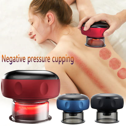 Electric Vacuum Cupping Massage Body Cups Anti-Cellulite Therapy Massager For Body Electric Guasha Scraping Fat Burning Slimming- with FREE expert recovery guide E-book