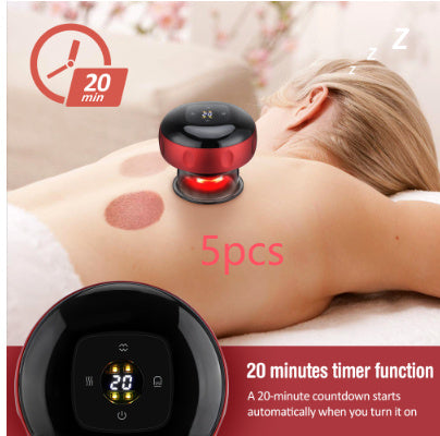 Electric Vacuum Cupping Massage Body Cups Anti-Cellulite Therapy Massager For Body Electric Guasha Scraping Fat Burning Slimming- with FREE expert recovery guide E-book